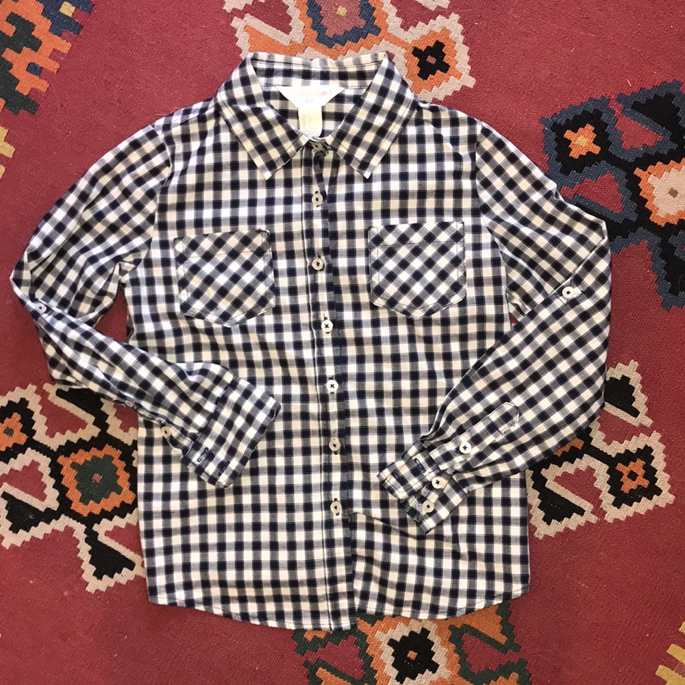 Girls Plaid button down